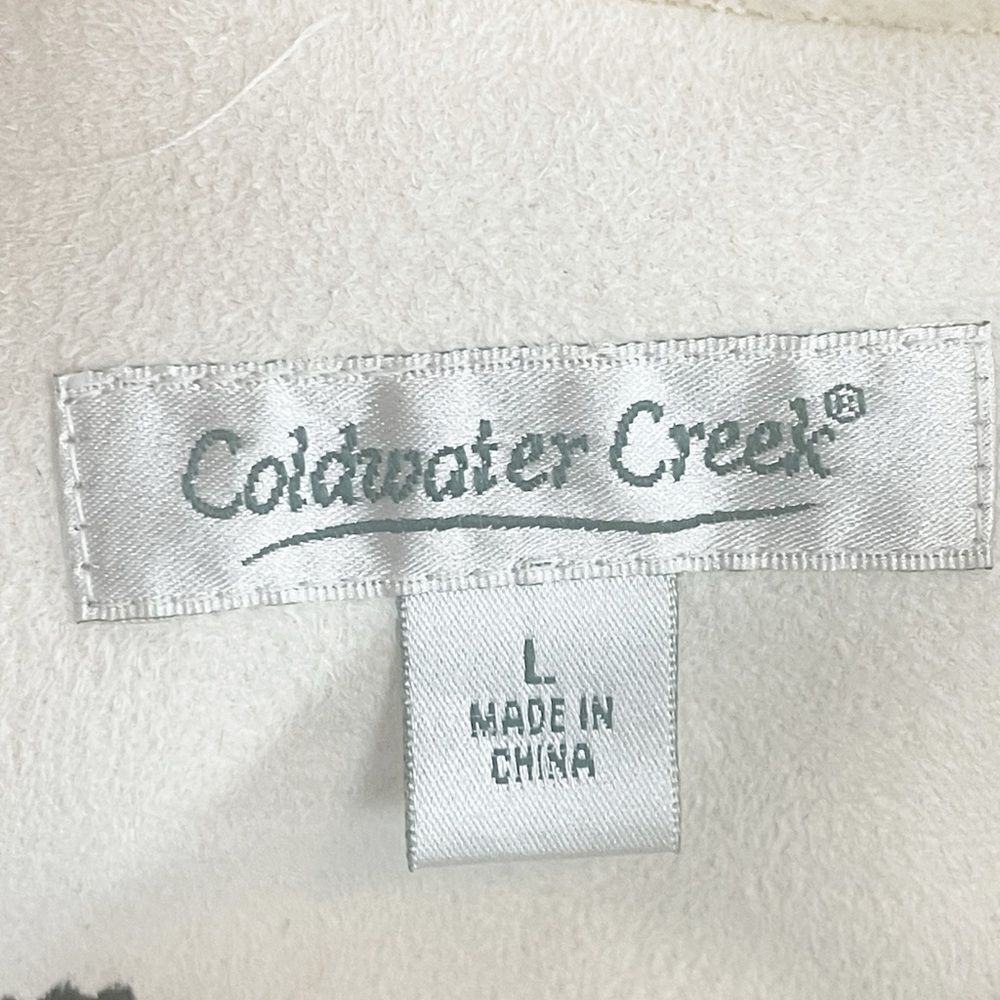 Vintage Coldwater Creek Aspen resort ski Apres cozy cream jacket with hood L - Picture 6 of 11